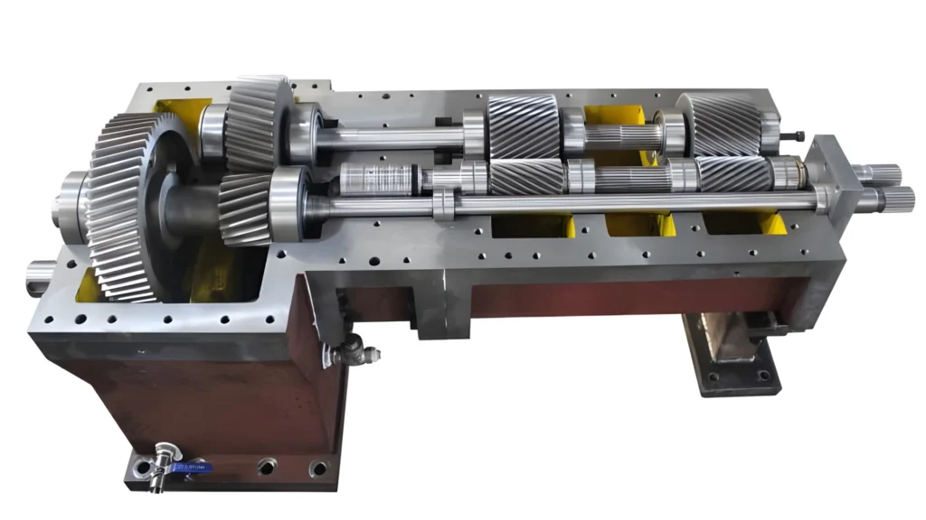 Twin-screw extruder gearbox