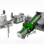 Opstelling van apparatuur voor industriële kunststofrecycling