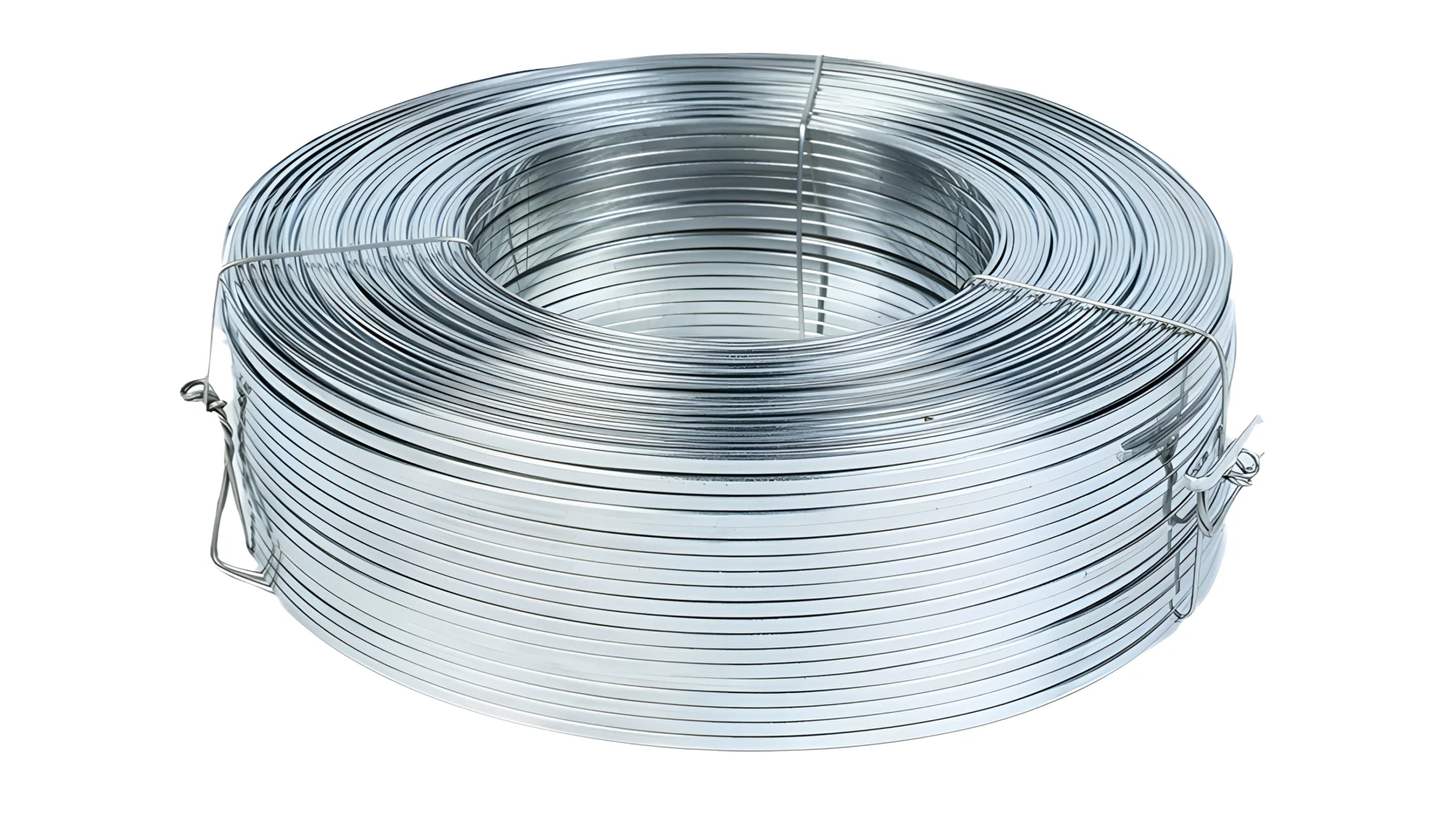 Galvanized iron wire bundles ready for shipment