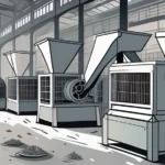 Machines industrielles dans une usine.