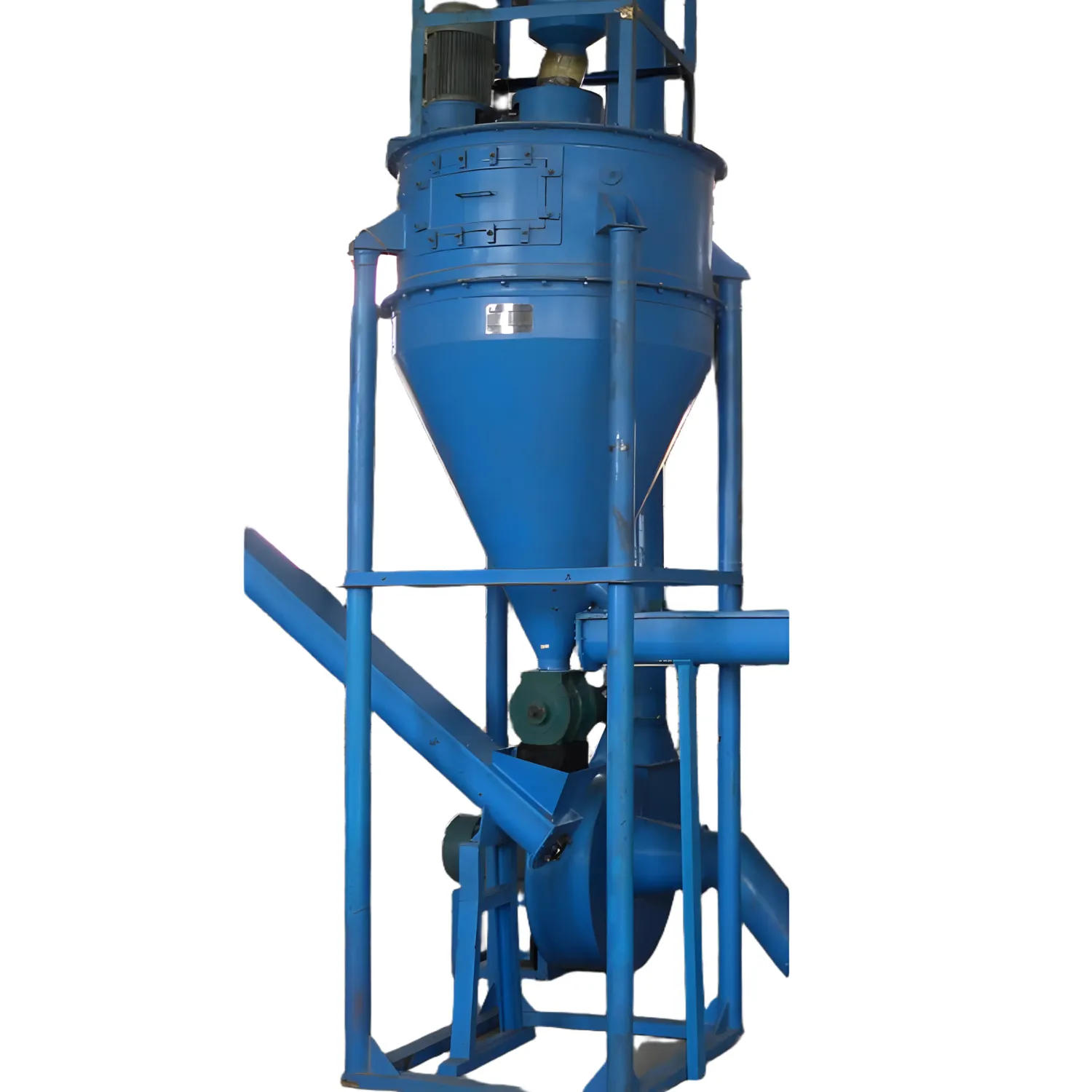 Rubber powder classifier and cyclone collection module