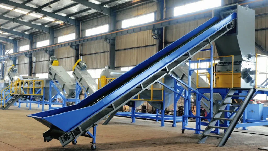 HDPE PP PS Rigid Plastic Shredding Washing Recycling Line