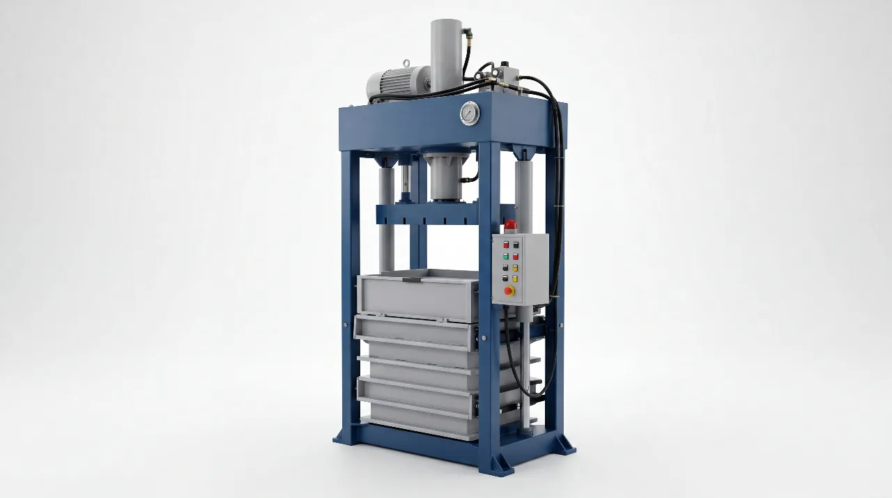 Vertikální lis na PET lahve a plechovky