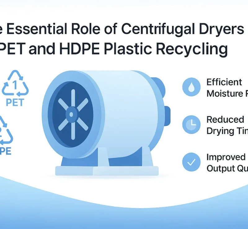 Центрифугална сушара: Кључ за рециклажу PET и HDPE пластике