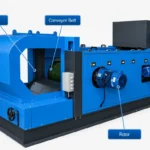 Separator de curenți turbionari cu recuperare ridicată pentru aluminiu fin
