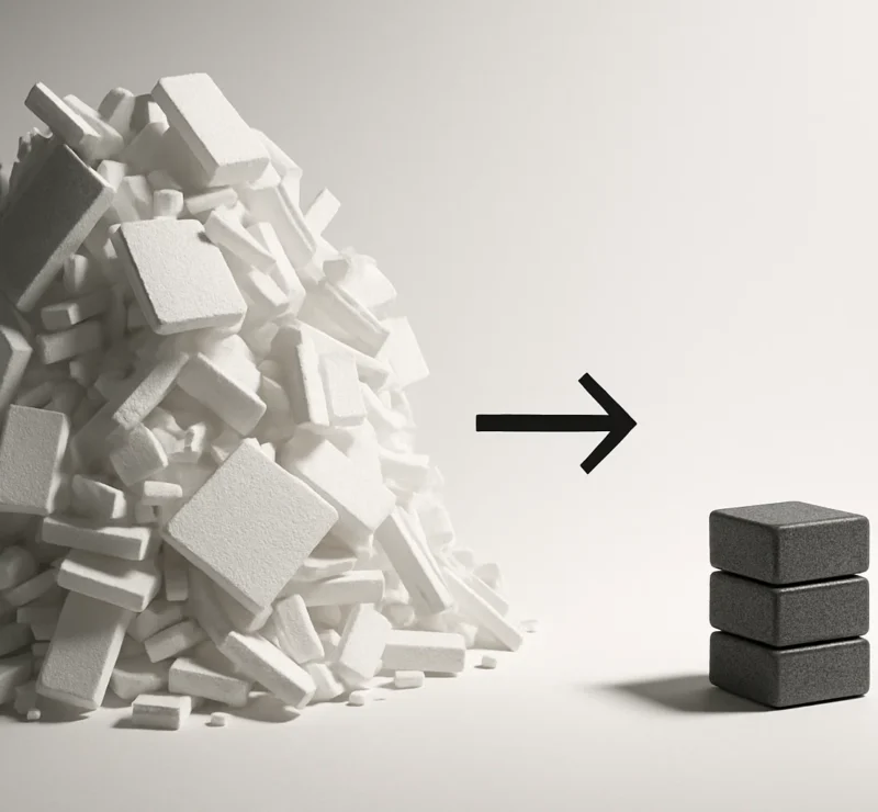 Cum mașinile de reciclare EPS realizează comprimarea și reutilizarea eficientă a deșeurilor