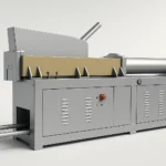 A hydraulic single-hook tire debeading machine used to extract the steel bead wire from waste tires as a first step in the recycling process.