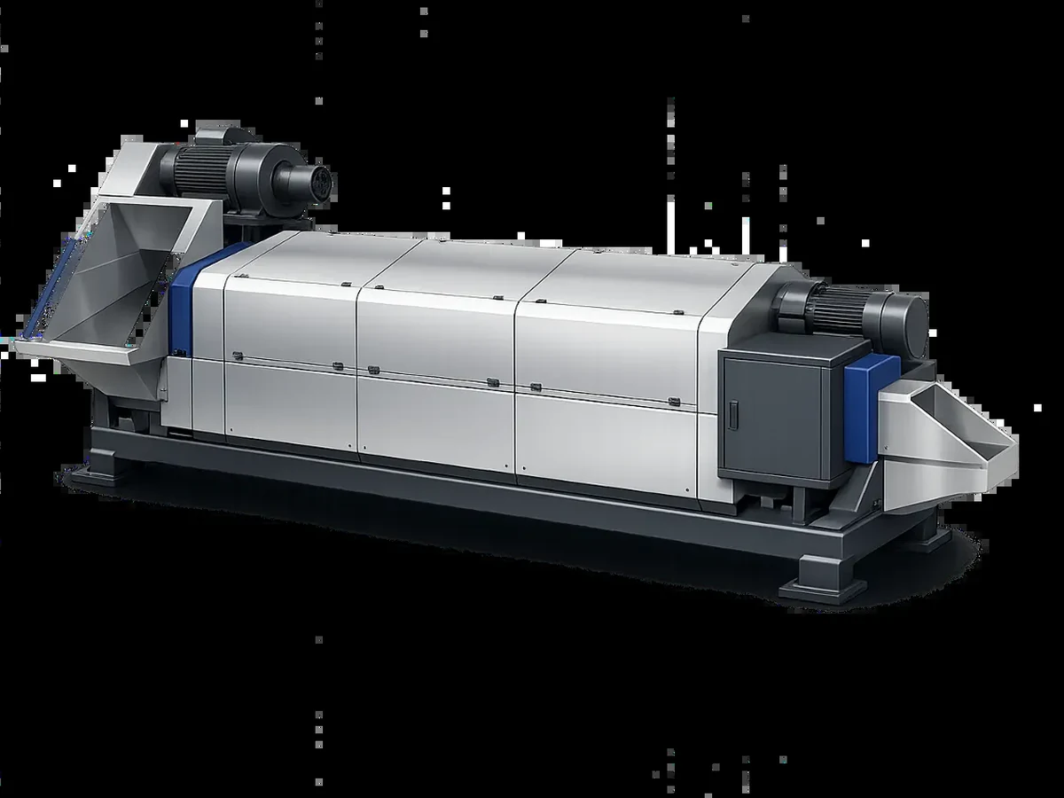 Plastic drying system for recycling flakes