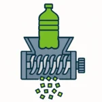 Przekrój niszczarki do plastiku