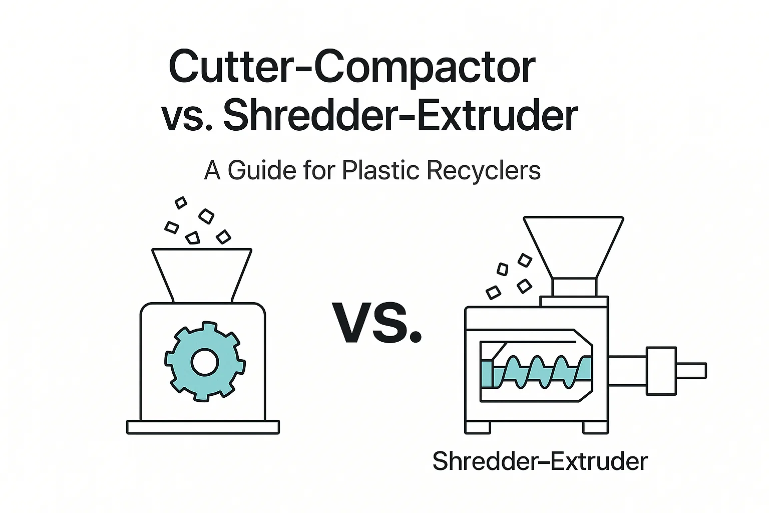 Cutter-Compactor kontra Shredder-Extruder: Przewodnik dla recyklerów plastiku