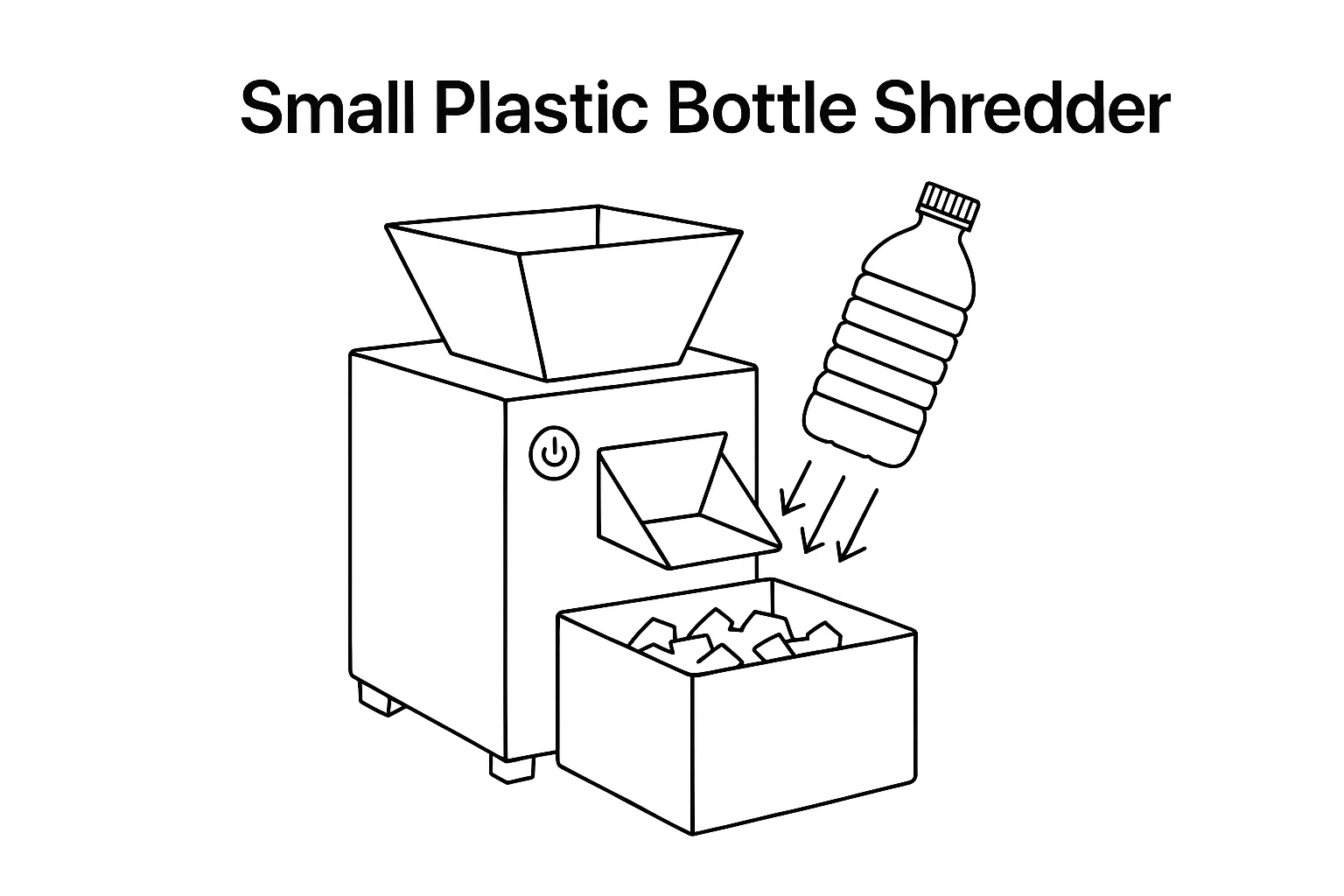 Petit broyeur de bouteilles en plastique