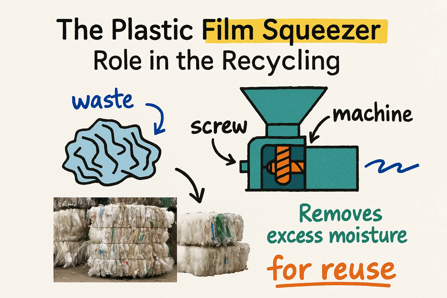 Rola wytłaczarki do folii w recyklingu plastiku