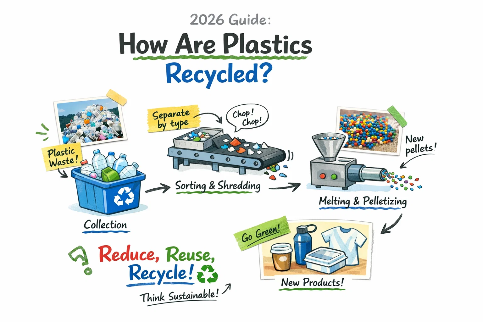 Leitfaden 2026: Wie werden Kunststoffe recycelt?