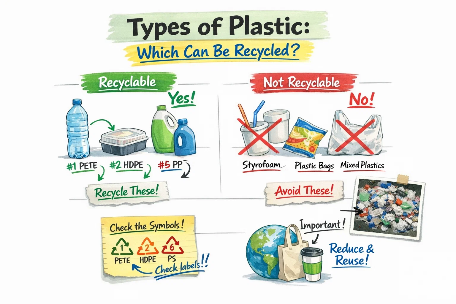 Types of Plastic: Which Can Be Recycled