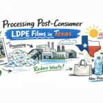 Verarbeitung von Post-Consumer-LDPE-Folien in Texas
