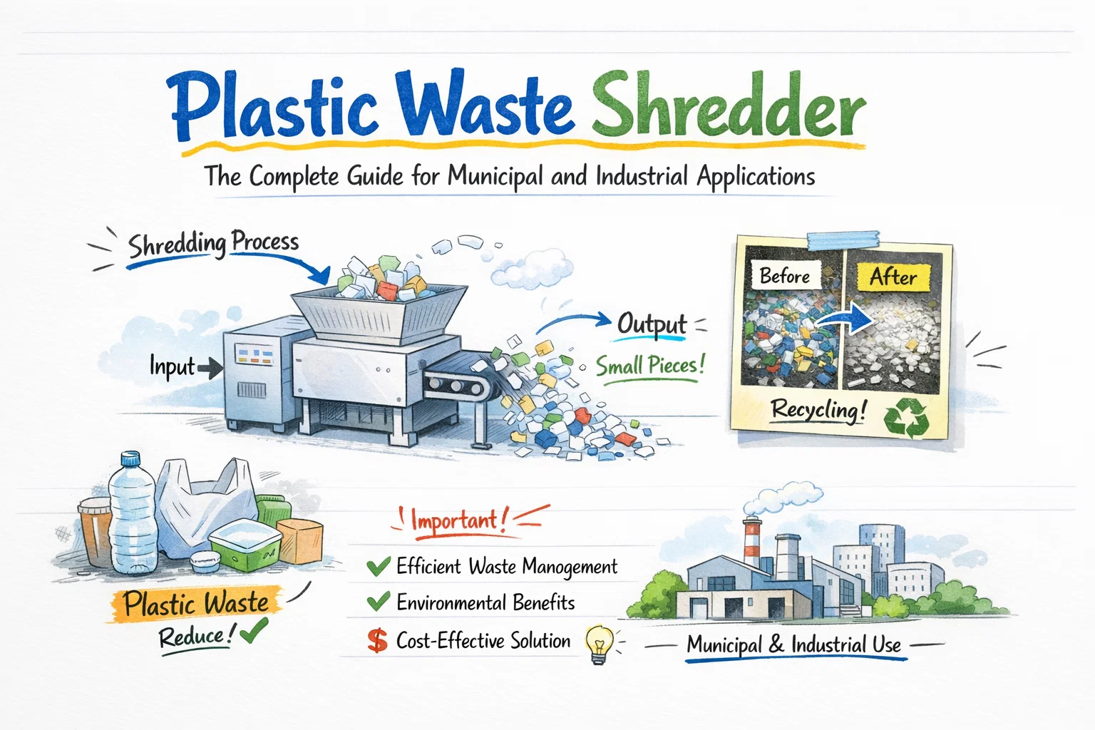Plastic Waste Shredder: The Complete Guide for Municipal and Industrial Applications