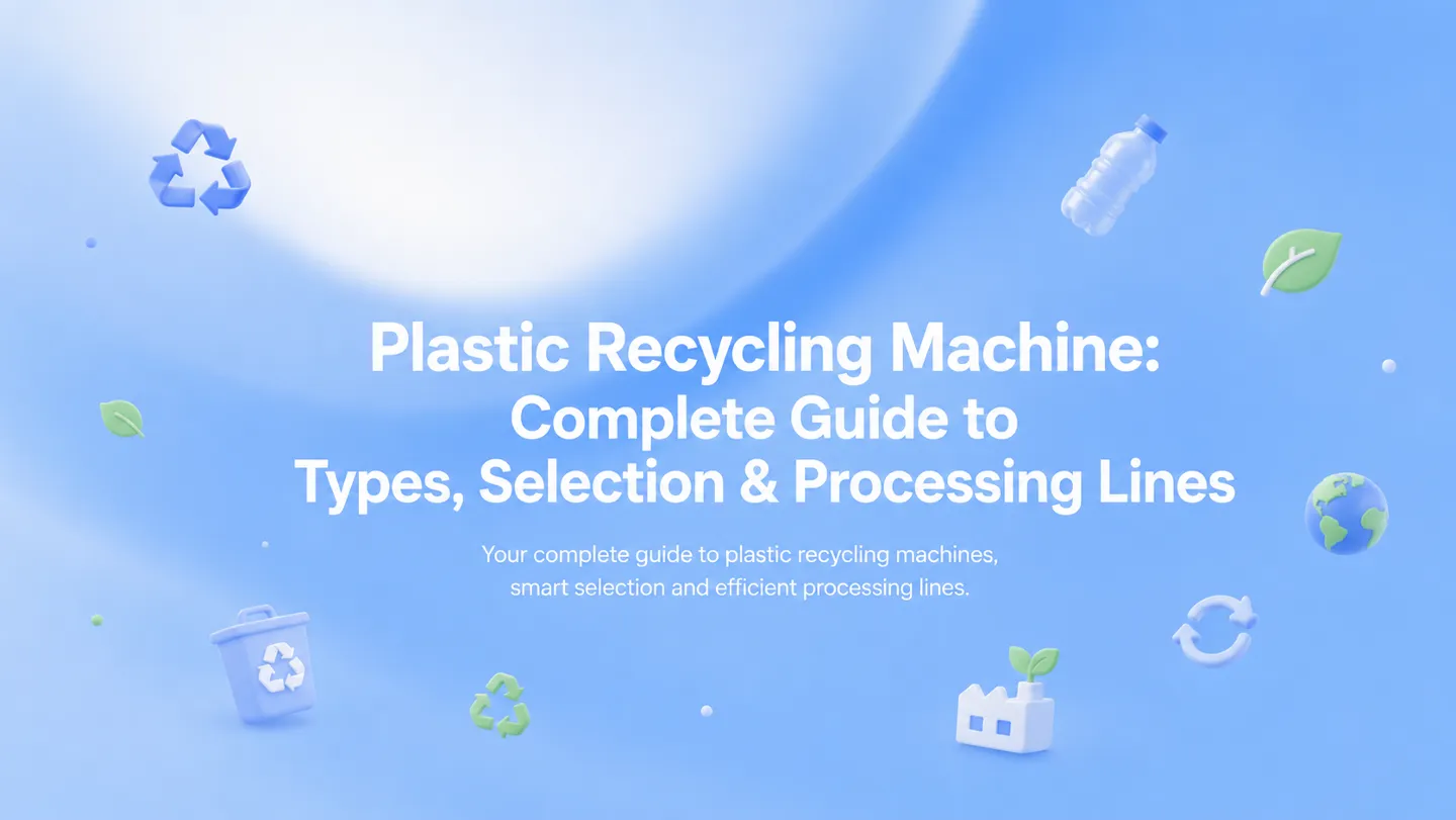 Plastic recycling machines, types, selection guide and complete processing lines