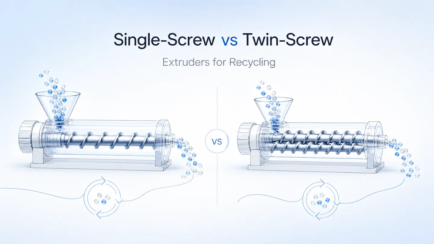 Single-screw vs twin-screw extruders for recycling how to choose