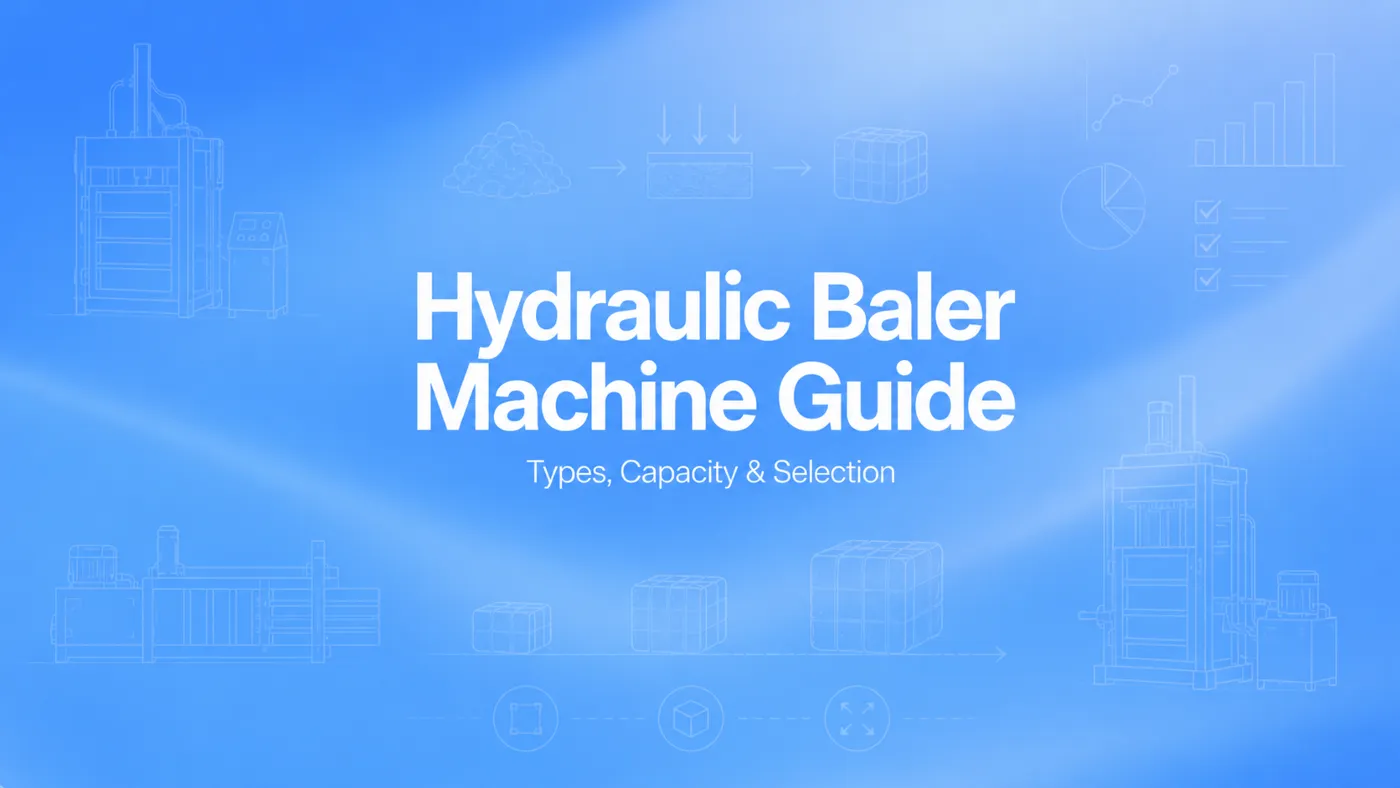 Hydraulic baler machine guide types capacity and selection