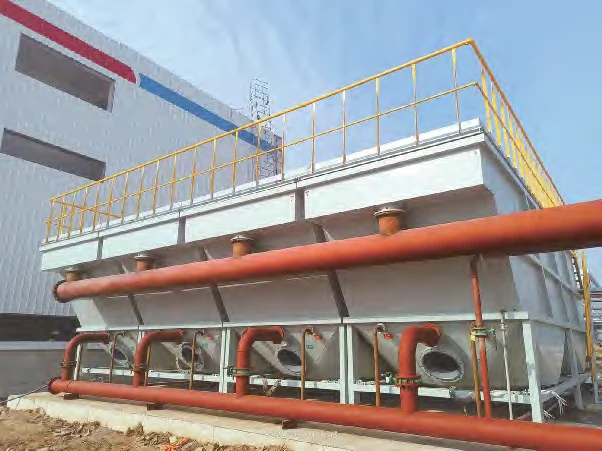 Lamella clarifier installed at an industrial wastewater treatment plant