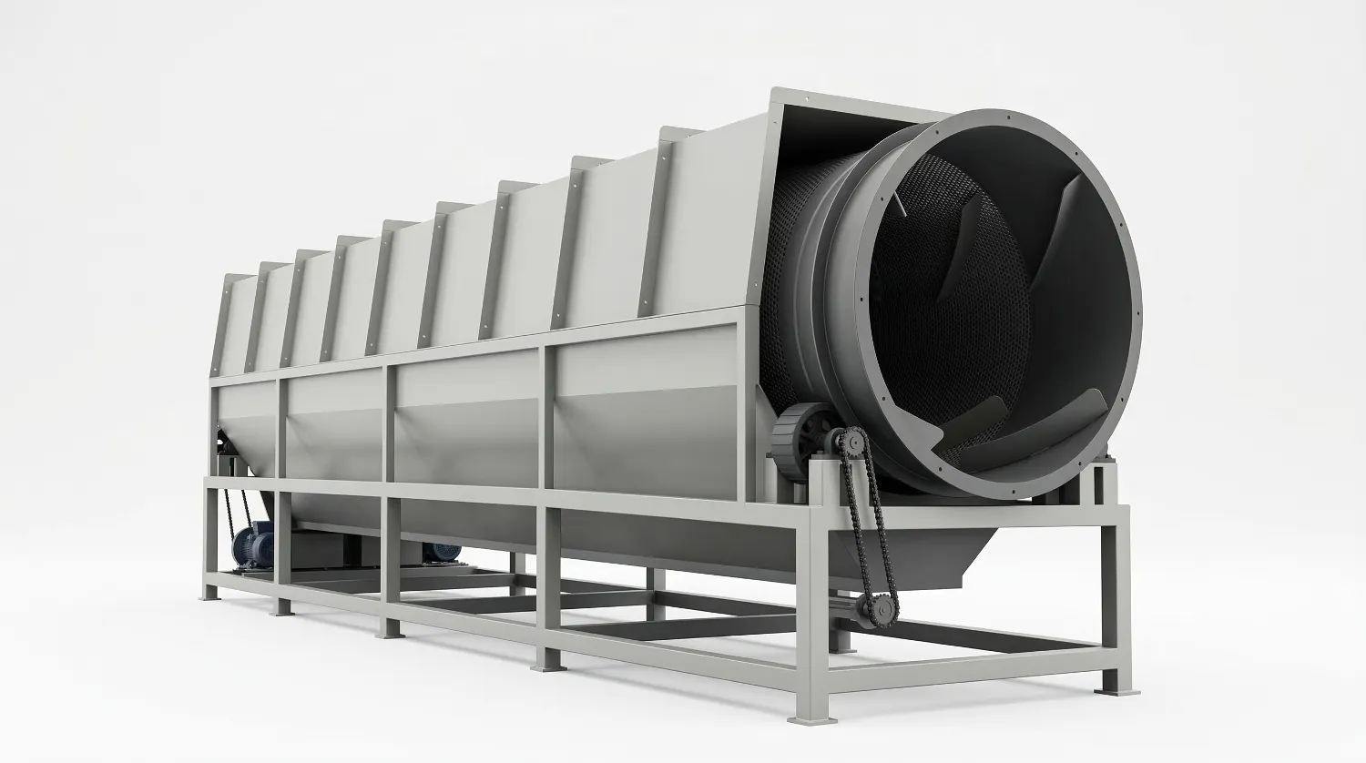 Équipement de recyclage à crible à tambour pour la séparation des matériaux