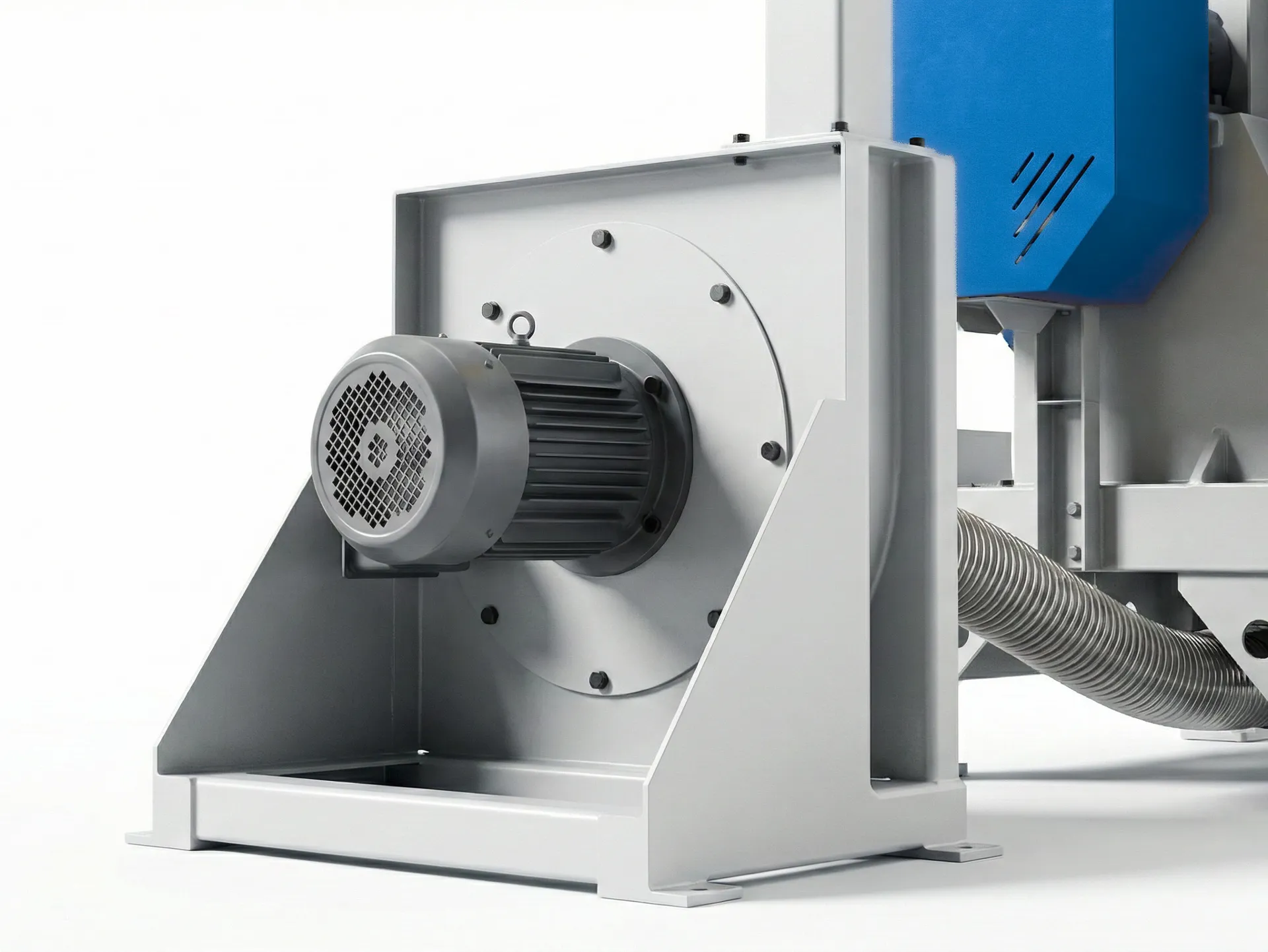 High-power blower motor for regrind conveying