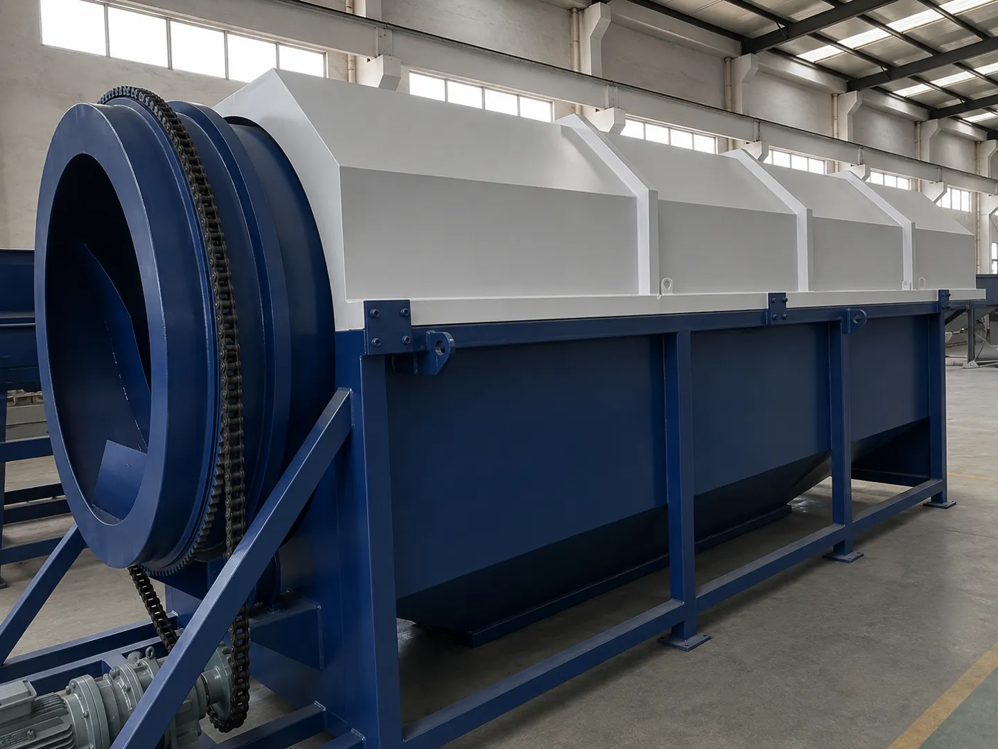 HW49 HDPE trommel screen installation
