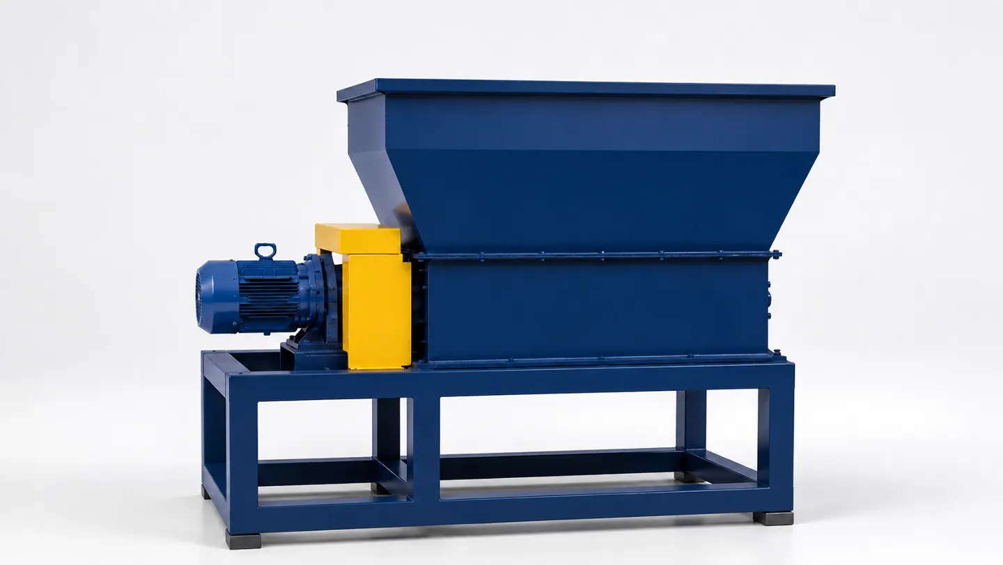 Machine de perforation de bouteilles PET avec trémie d'alimentation, moteur et châssis support