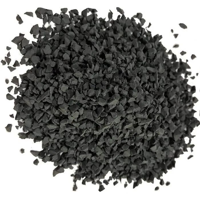 Finished crumb rubber granules and powder sample